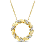 Diamond Fashion Pendant With Chain in 10k Yellow Gold