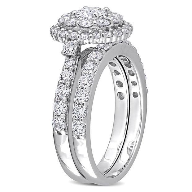 Lab Created Diamond Fashion Ring in 14k White Gold