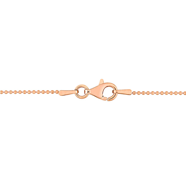 1 mm Ball Chain Bracelet in 18K Rose Gold Plated Sterling Silver