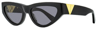 Bottega Veneta Cat Eye Sunglasses BV1176S 001 Black/Gold 55mm Black Gold