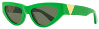 Bottega Veneta Cat Eye Sunglasses BV1176S 003 Green 55mm Green