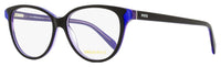 Emilio Pucci Oval Eyeglasses EP5077 005 Black/Violet 53mm 5077 Black Violet
