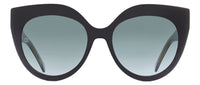 Elie Saab Cat Eye Sunglasses ES081/S 8079O Black/Transparent Gray 55mm