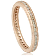 1/2ct Channel Rough Diamond Eternity Ring 14K Rose Gold