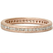 1/2ct Channel Rough Diamond Eternity Ring 14K Rose Gold