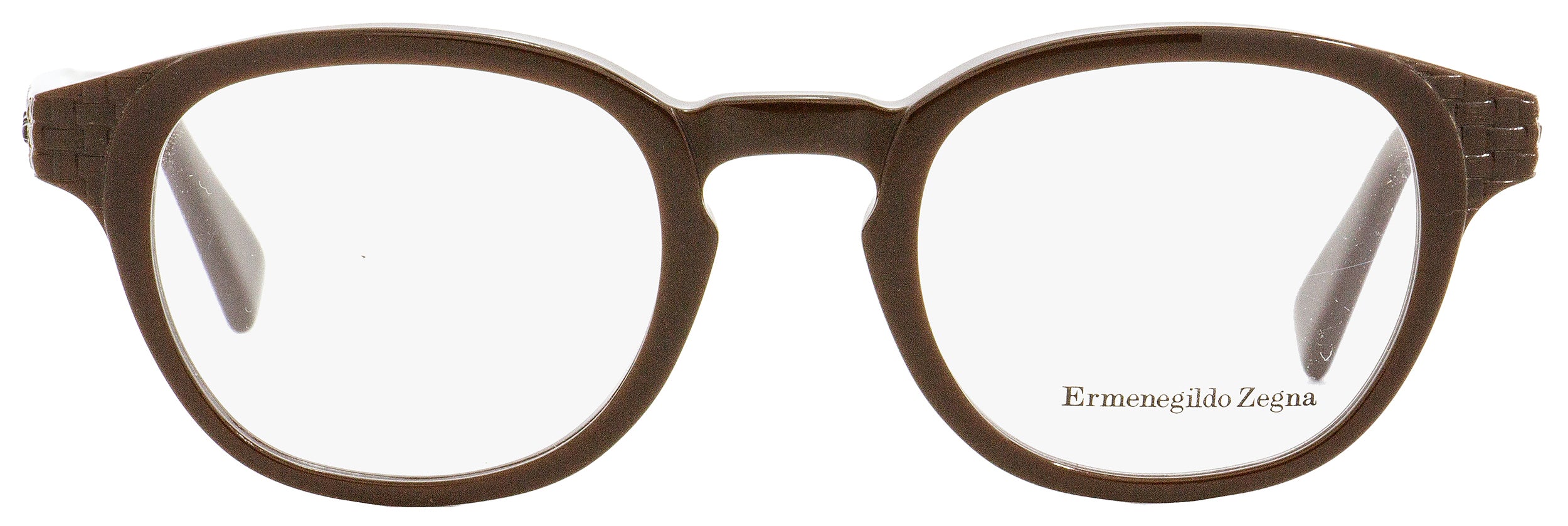 Ermenegildo Zegna Rectangular Eyeglasses EZ5108 050 Dark Brown 48mm 5108