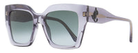 Jimmy Choo Square Eleni /G/N Sunglasses R6S9O Transparent Gray 53mm Transparent Gray