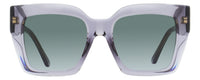 Jimmy Choo Square Eleni /G/N Sunglasses R6S9O Transparent Gray 53mm