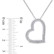 1/10 CT Diamond TW Fashion Pendant With Chain Silver I3