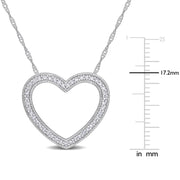 1/4 CT Diamond TW Fashion Pendant With Chain 14k White Gold GH I1;I2