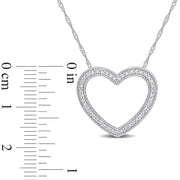 1/4 CT Diamond TW Fashion Pendant With Chain 14k White Gold GH I1;I2