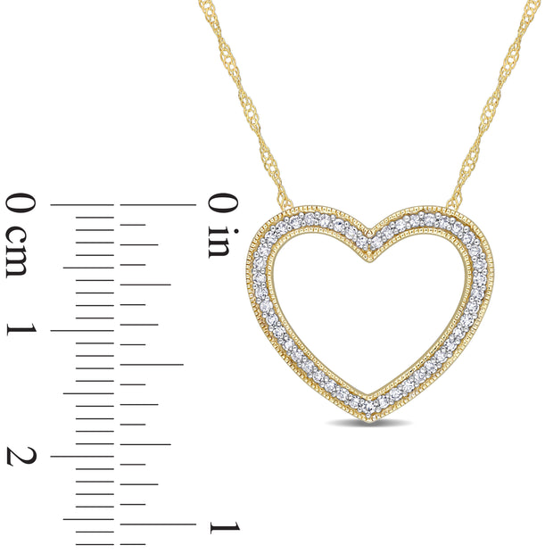 Diamond Fashion Pendant With Chain in 14k Yellow Gold