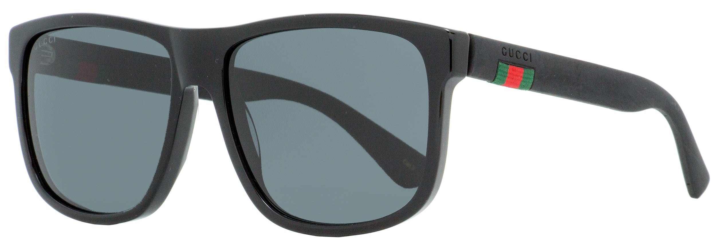 Gucci Square Sunglasses GG0010S 001 Black 58mm 0010 Black