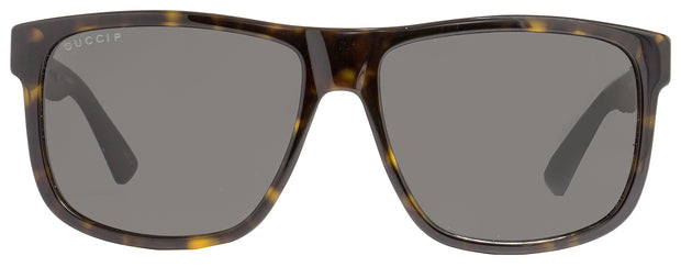 Gucci Square Sunglasses GG0010S 003 Havana/Brown Polarized 0010