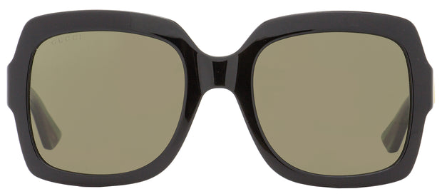 Gucci Square Sunglasses GG0036SN 002 Black/Green/Red 54mm 0036