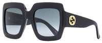 Gucci Square Sunglasses GG0053SN 001 Black 54mm 0053 Black