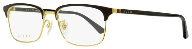 Gucci Rectangular Eyeglasses GG0131O 001 Gold/Black 53mm 131