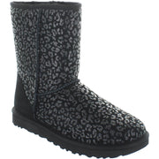 Classic Short Womens Suede Snow Leopard Winter Boots