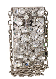 Dolce & Gabbana Cross Body Silver Crystal Brass Crystal Women's Purse