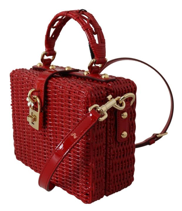 Dolce & Gabbana Red Leather Women's Hand Shoulder Borse Purse Bag Women's Box