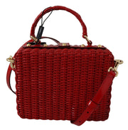 Dolce & Gabbana Red Leather Women's Hand Shoulder Borse Purse Bag Women's Box