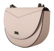 Karl Lagerfeld Light Pink Mauve Leather Shoulder Women's Bag