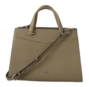 Karl Lagerfeld Sage Green Leather Tote Women's Bag