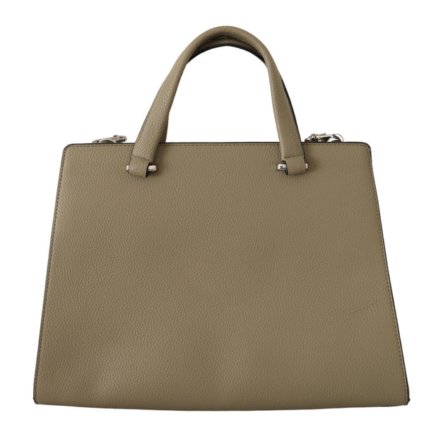 Karl Lagerfeld Sage Green Leather Tote Women's Bag
