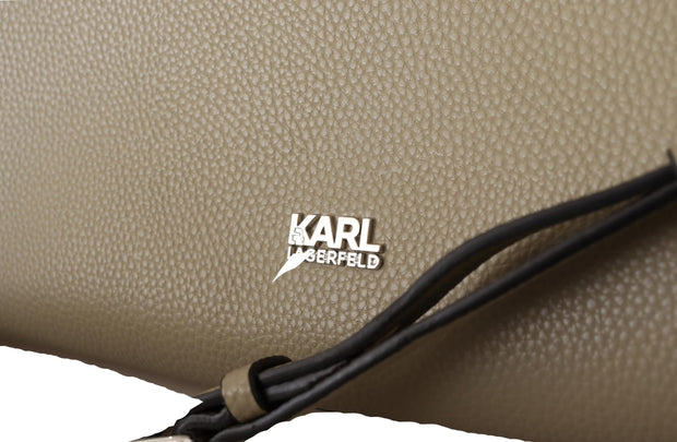 Karl Lagerfeld Sage Green Leather Tote Women's Bag