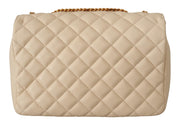 Versace White Nappa Leather Medusa Shoulder Women's Bag
