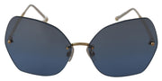 Dolce & Gabbana Blue Mirror Gold Gradient Women Women's Sunglasses