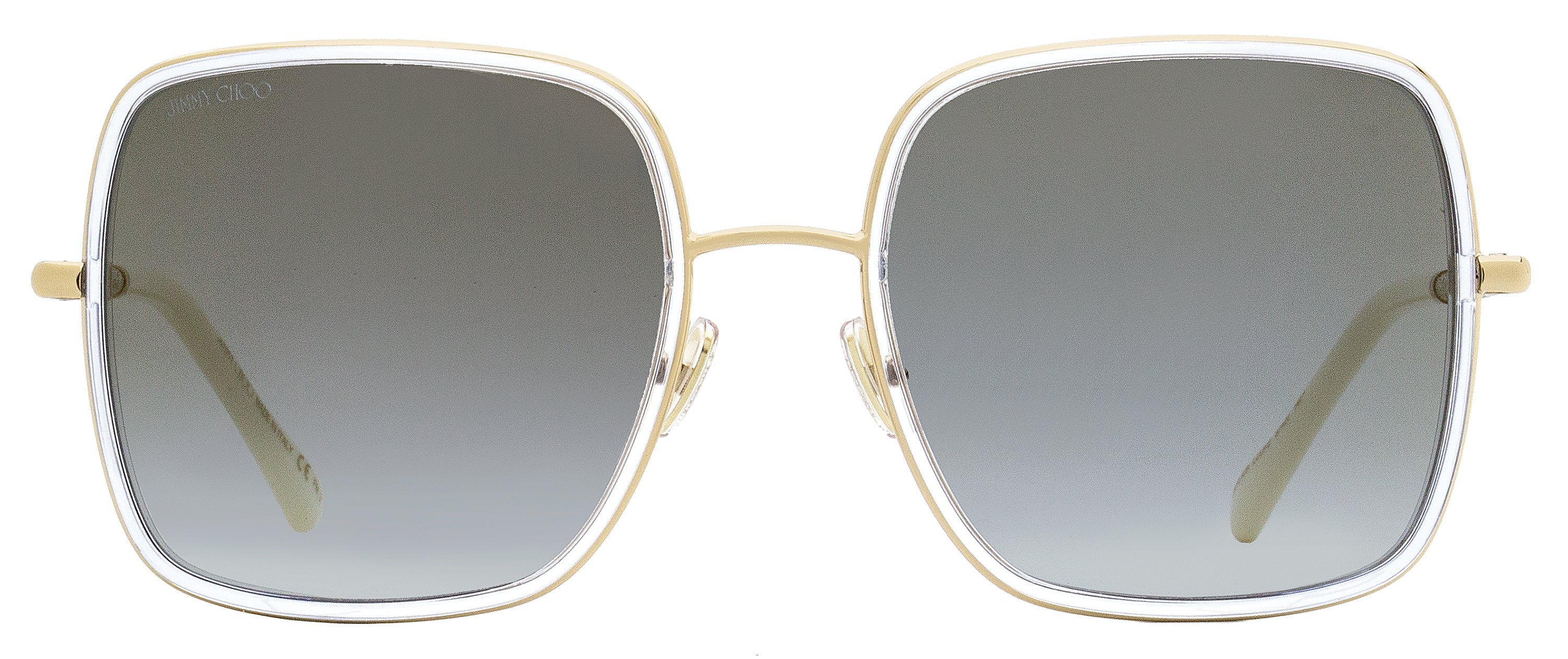 Jimmy Choo Square Sunglasses Jayla LOJFQ Gold/Crystal/White 57mm