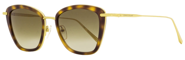 Longchamp Rectangular Sunglasses LO638S 214 Gold/Havana 52mm 638