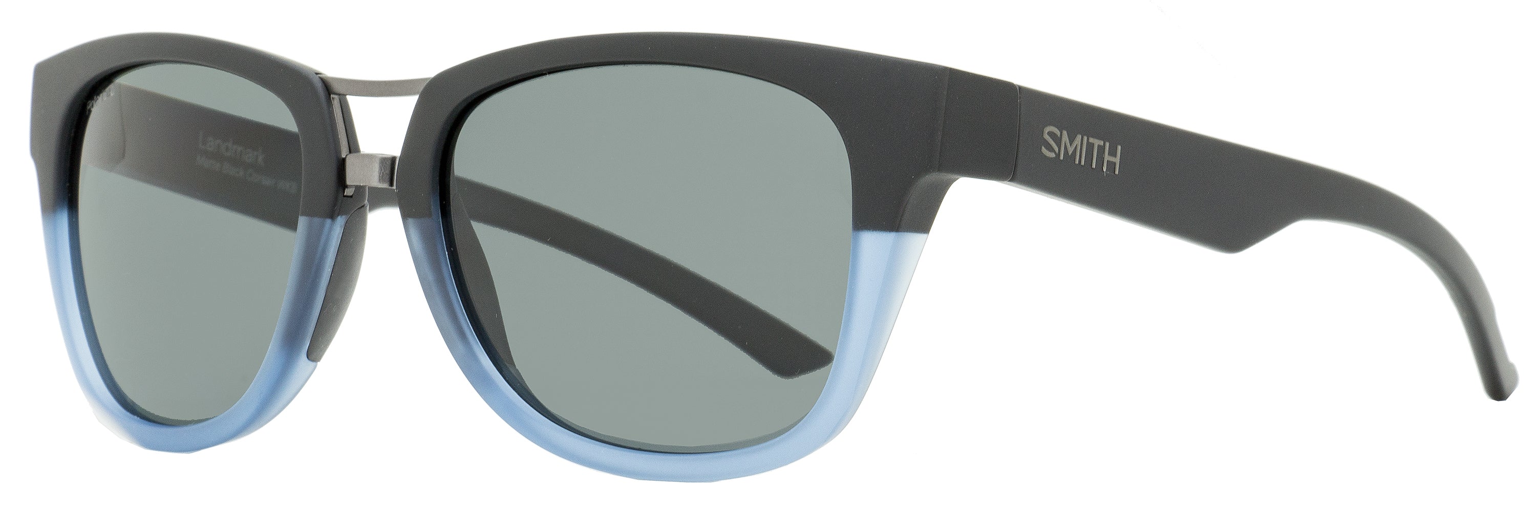 Smith Carbonic Sunglasses Landmark WKBEE Matte Black/Blue Polarized 53mm Matte Black Blue