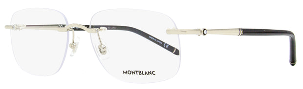 Montblanc Rimless Eyeglasses MB0071O 004 Silver/Black 58mm 071