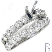 White Gold 1 1/2ct G SI Diamond Engagement Wedding Ring Set