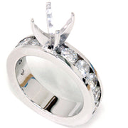 1 1/2ct Diamond Engagement Ring Semi Mount 14K White Gold