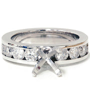 1 1/2ct Diamond Engagement Ring Semi Mount 14K White Gold
