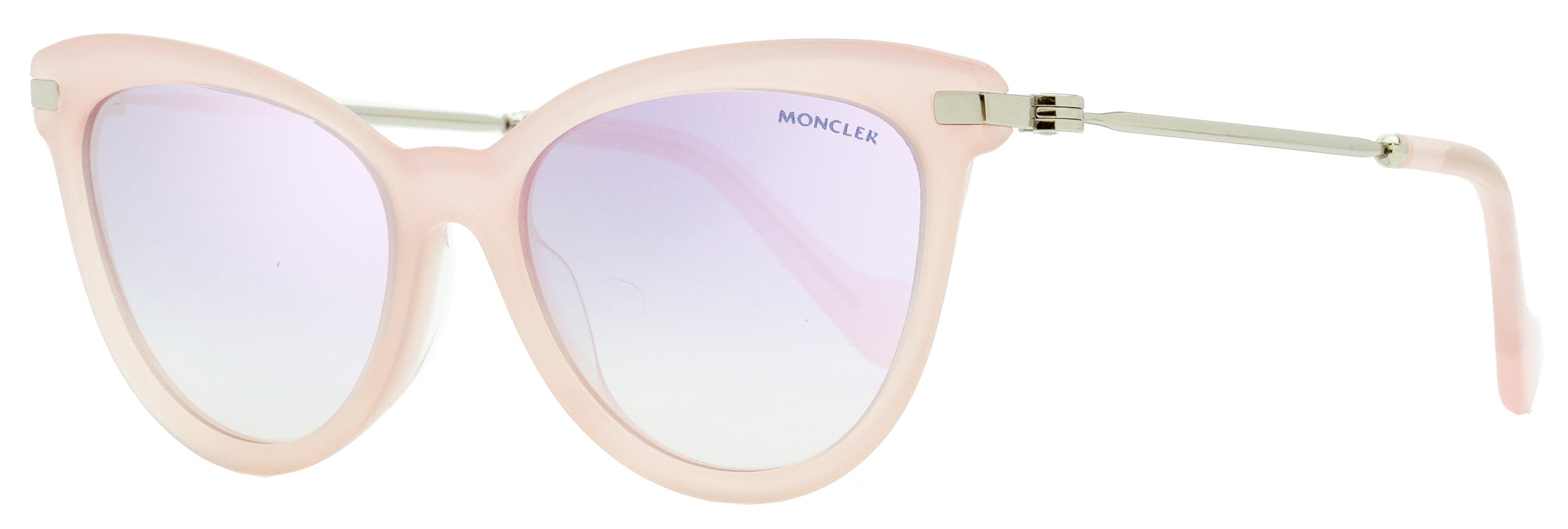 Moncler Cateye Sunglasses ML0080 72X Opal Rose/Ruthenium 54mm 0080 Opal Rose Ruthenium