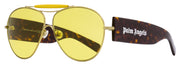 Moncler Palm Angels Aviator Sunglasses ML0220P 54E Brass/Havana 64mm