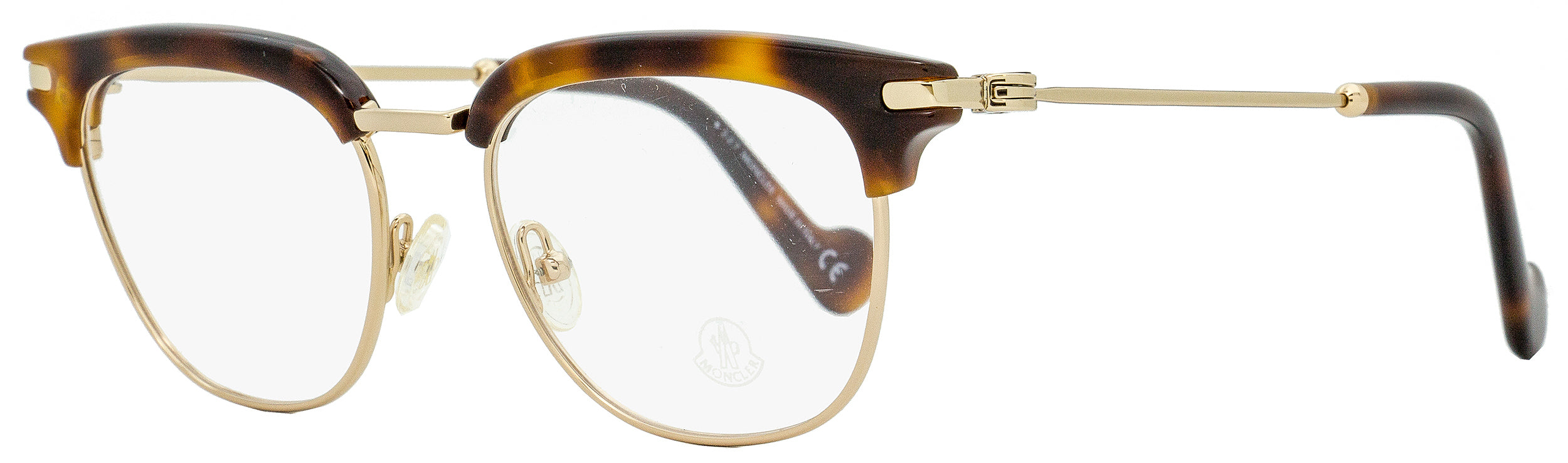 Moncler Oval Eyeglasses ML5021 053 Blonde Havana 49mm 5021 Blonde Havana