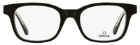 Omega Rectangular Eyeglasses OM5004H 001 Black/Crystal 52mm 5004