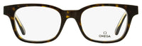 Omega Rectangular Eyeglasses OM5004H 052 Dark Havana/Crystal 52mm 5004