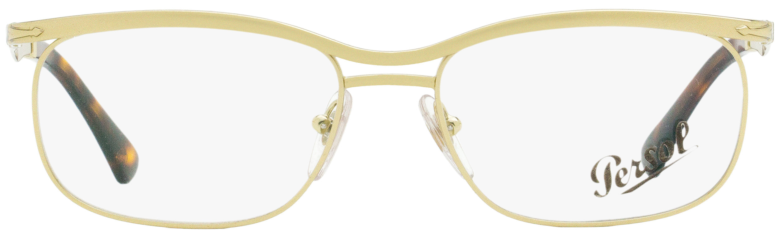 Persol Rectangular Eyeglasses PO2464V 1076 Gold/Havana 54mm 2464