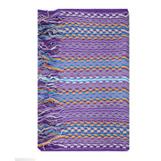 Missoni Women's Cotton Zig-Zag Checkered Scarf Shawl Sarong Wrap Purple Lavender