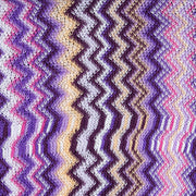 Missoni Women's Cotton Zig-Zag Scarf Shawl Sarong Wrap Purple Beige