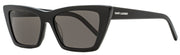 Saint Laurent Cateye Sunglasses SL 276 Mica 001 Shiny Black 53mm YSL