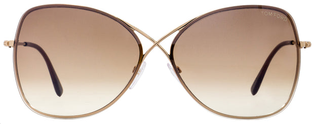 Tom Ford Butterfly Sunglasses TF250 Colette 28F Rose Gold FT0250