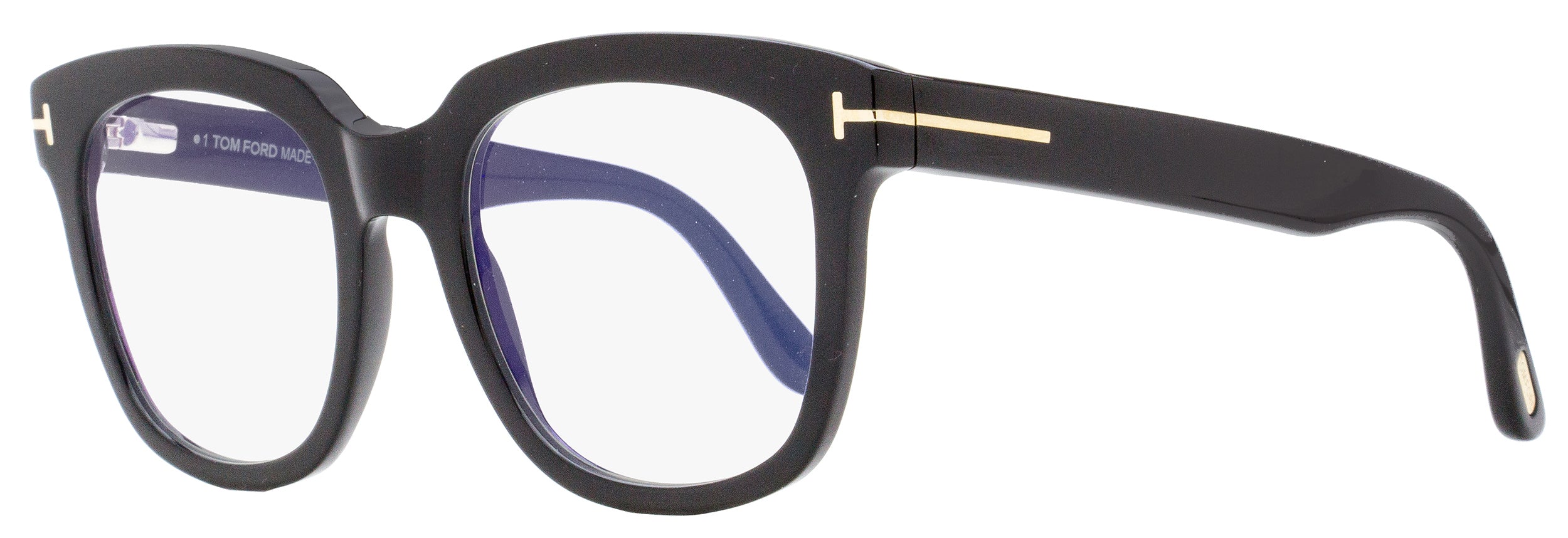 Tom Ford Blue Block Eyeglasses TF5537B 001 Black 52mm FT5537 Black