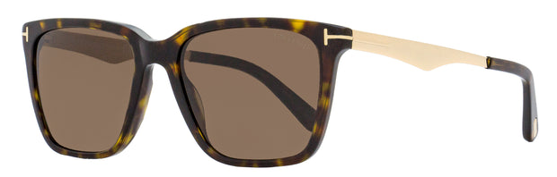 Tom Ford Rectangular Sunglasses TF862 Garrett 52E Dark Havana/Gold 54mm FT0862